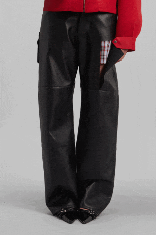 BOXER PANTS LEATHER BLACK