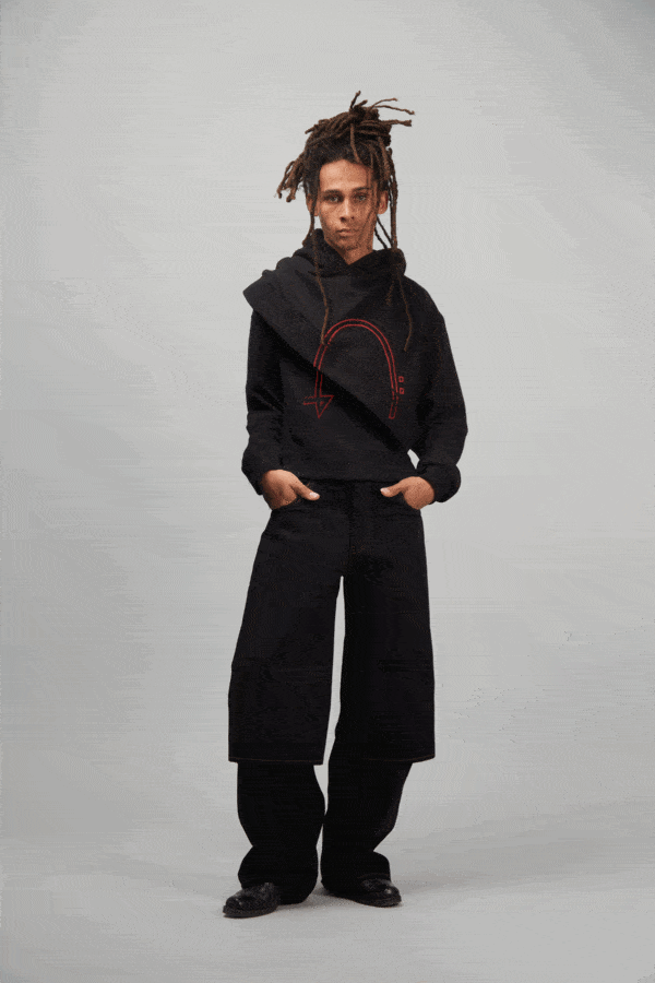 PORTAL LAYERED HOODIE B/B