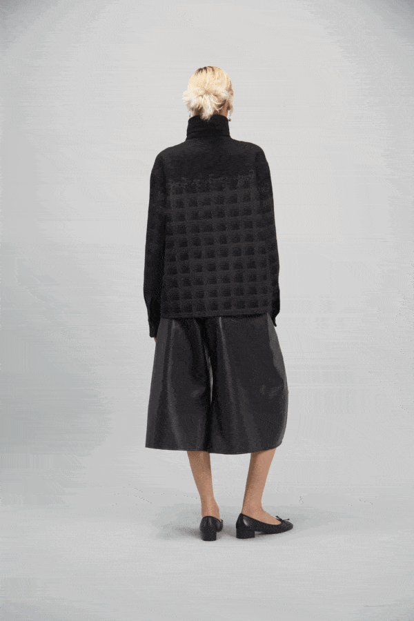CHECKED OVERSHIRT JACKET BLACK - Image 6