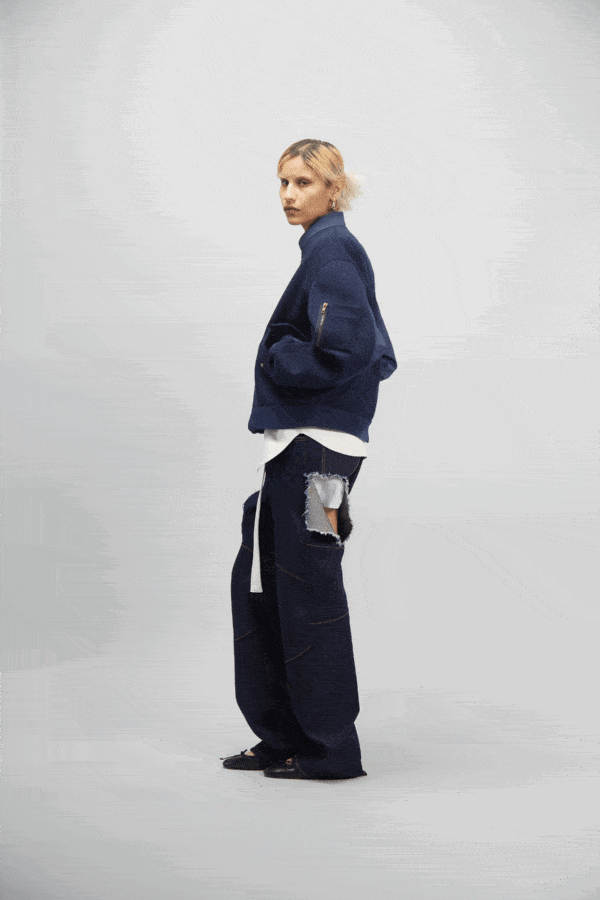 BOXER PANTS DENIM RAW BLUE - Image 5