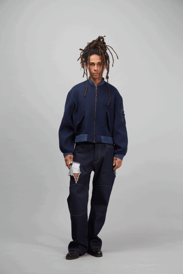 BOXER PANTS DENIM RAW BLUE - Image 2
