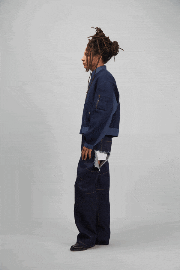 BOXER PANTS DENIM RAW BLUE - Image 4