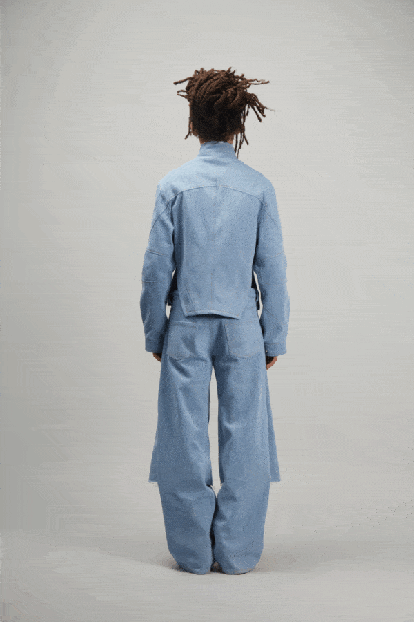 BIKER JACKET DENIM LIGHT BLUE - Image 5